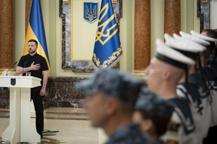 Zeleński nagrodził żołnierzy Marynarki Wojennej Sił Zbrojnych Ukrainy
