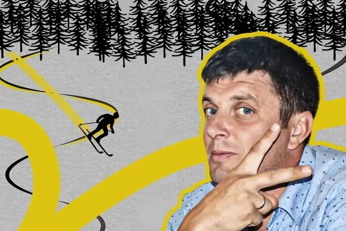 Политик с стикером на лбу